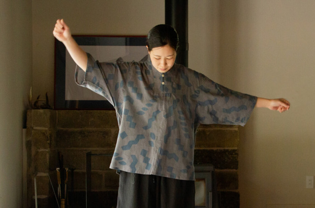 手ぬぐいシャツ 小田中耕一 縁日 神楽