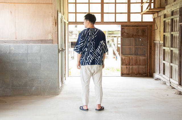 縁日 手ぬぐいシャツ 葉序
