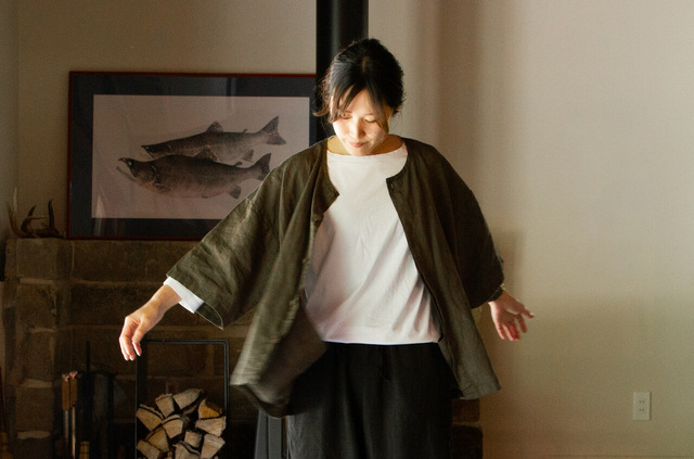 縁日　漆染め ダボシャツ　DABO SHIRT 麻