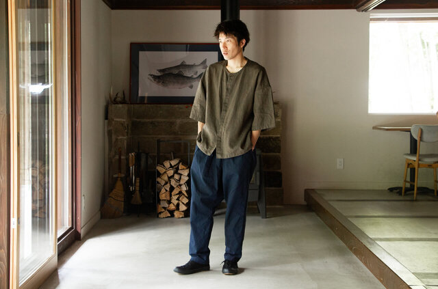 縁日　漆染め ダボシャツ　DABO SHIRT 麻