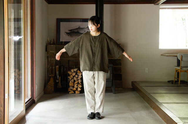縁日　漆染め ダボシャツ　DABO SHIRT 麻
