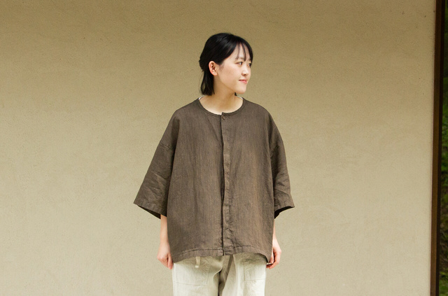 縁日　漆染め ダボシャツ　DABO SHIRT 麻