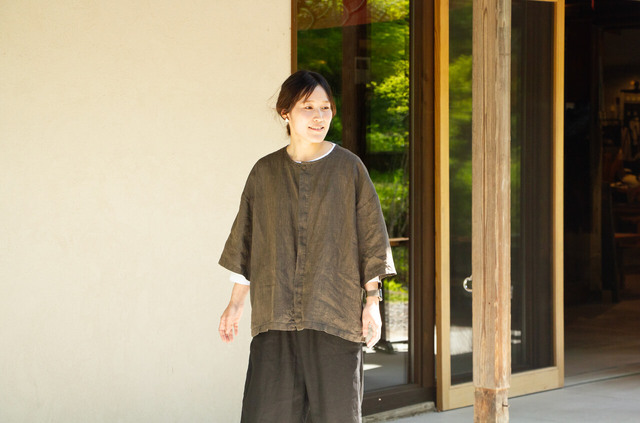 縁日　漆染め ダボシャツ　DABO SHIRT 麻