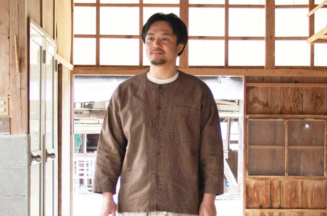 縁日 漆染　鯉口シャツ