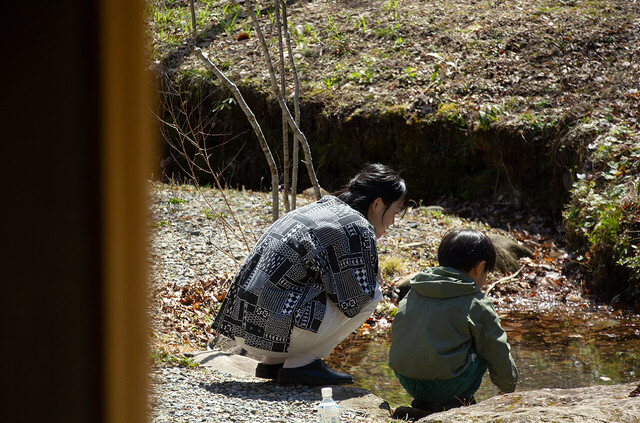 手ぬぐいシャツ よつめ染布舎 縁日 民布