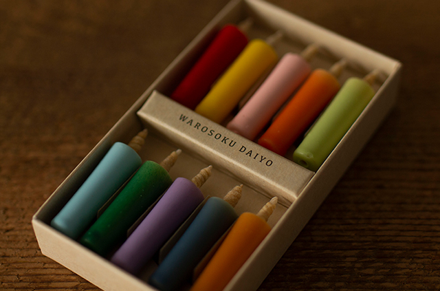 和ろうそく 米ぬかろうそく まめ / カラーアソート ビビッド