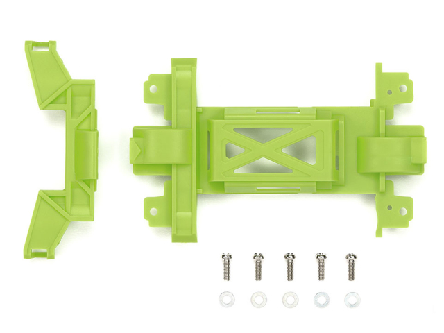 タミヤ　MSシャーシ 強化ギヤカバー　(イエローグリーン) ミニ四駆ステーション