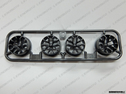 TA8469B　タミヤ アフターパーツ ローハイトYスポークホイール（ダークシルバー）