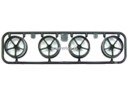 T10009534-001　タミヤ　大径ナローLWホイル B（ブラック）