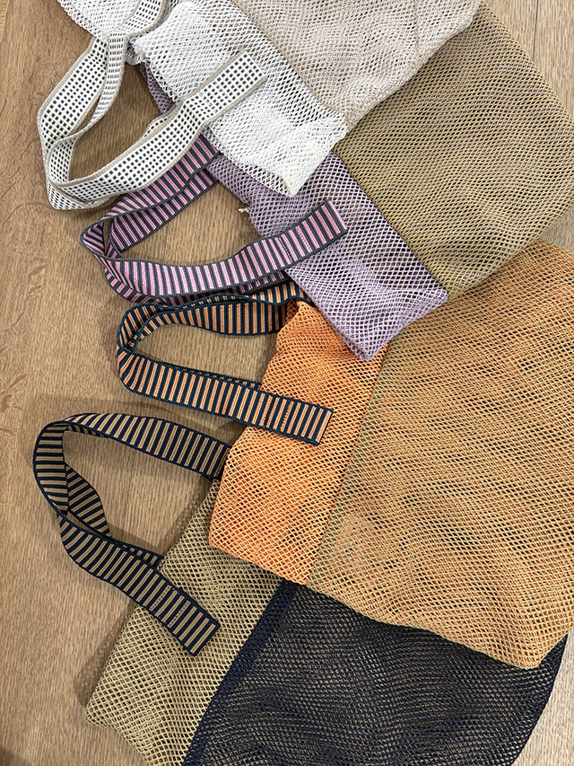 メッシュバッグ トート型(小）インポーチ付き『バイカラー』SUS2600-KANPUR-S