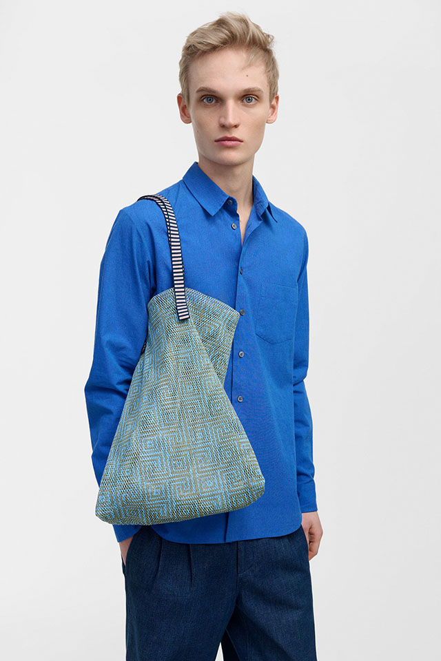 メッシュバッグ　トート型(大）インポーチ付き『おとぎの国のラビリンス（迷宮）』SUS2626-KANPUR-B