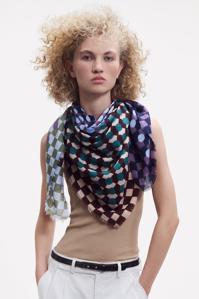 [GRAPHIC] CIRCLE & SQUARE 北欧モードなサークル＆スクエア柄  *スクエア型100cm* ＧＷ2540