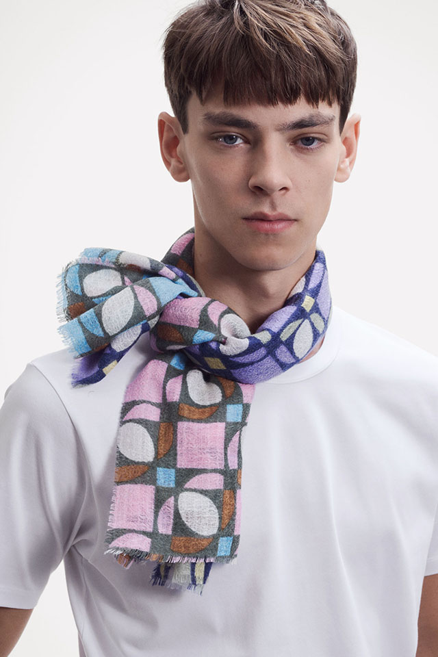 [ART]  DANISH TEXTILE 　デンマークテキスタイル柄　 *スクエア型100cm* ＧＷ2564