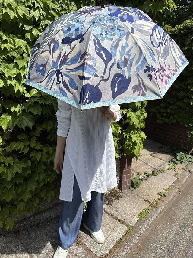 【日傘ロング】晴雨兼用 ヨーロピアンフラワー柄 PA2602L