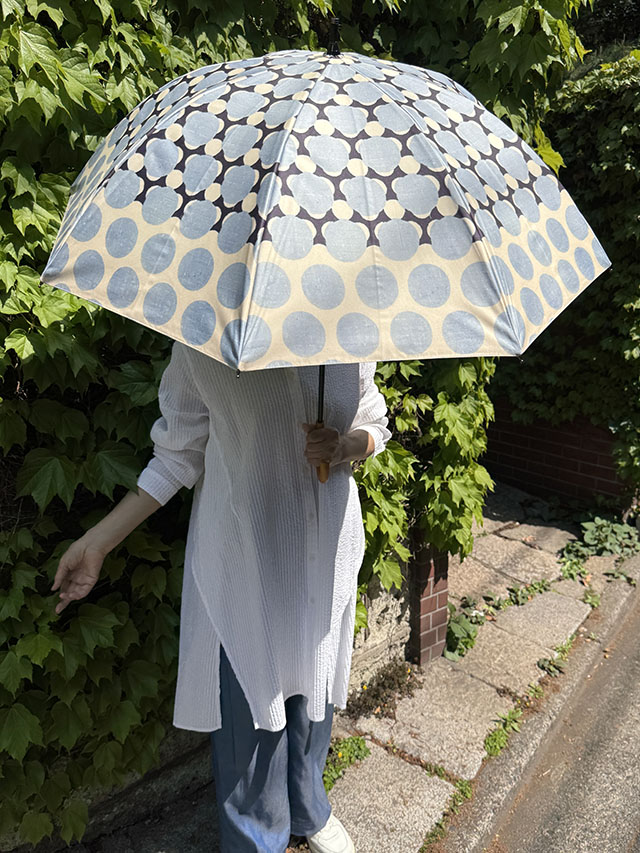 【日傘ロング】晴雨兼用 DOTS フレンチドット柄 PA2606L