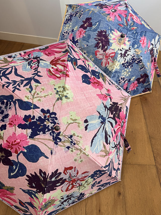 【日傘ミニ/２WAY仕様 】晴雨兼用   水彩のフローラル画　PA2604S