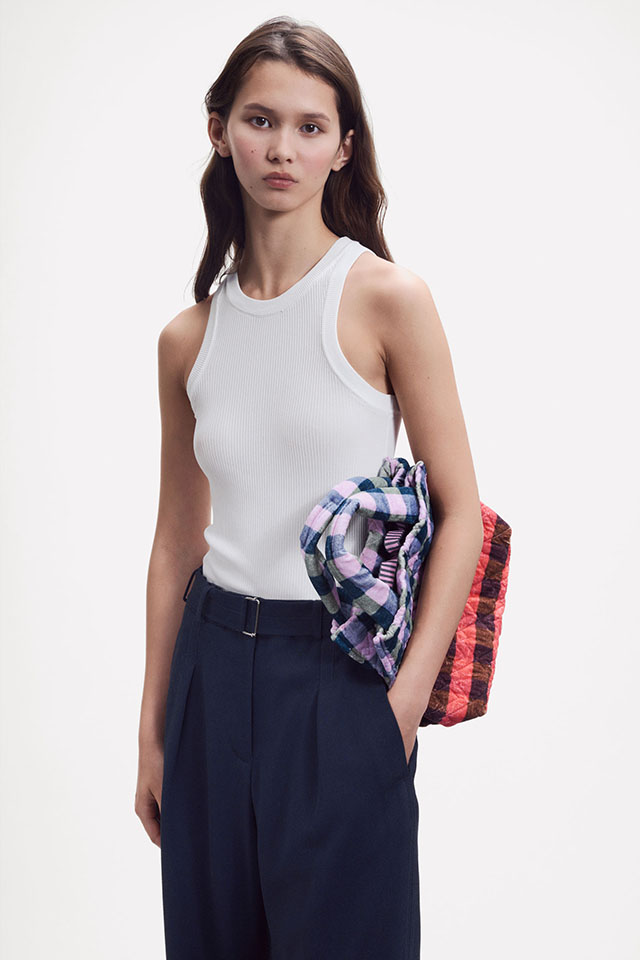 ベルベットトートバッグ（小）『北欧チェック柄』SUW2524A-TOTE-S