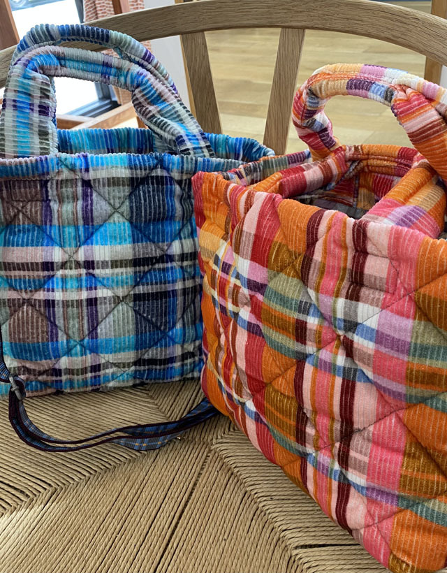 トートバッグ（小） 『北欧モードなチェック柄』SUW2324-TOTE-S