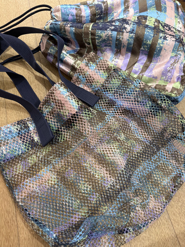 メッシュバッグ - インナーバッグ付き 『北欧モダンな現代アート