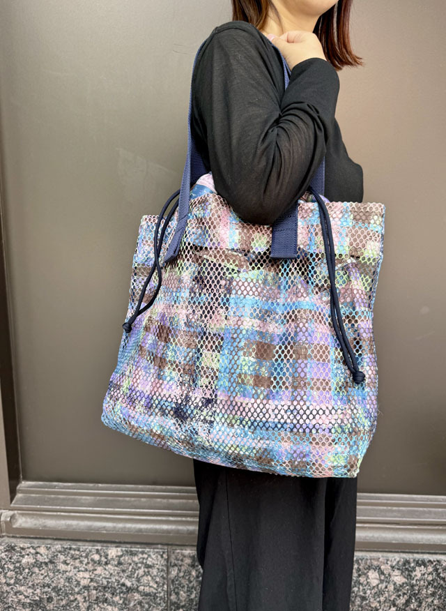 メッシュバッグ - インナーバッグ付き 『北欧モダンな現代アート柄