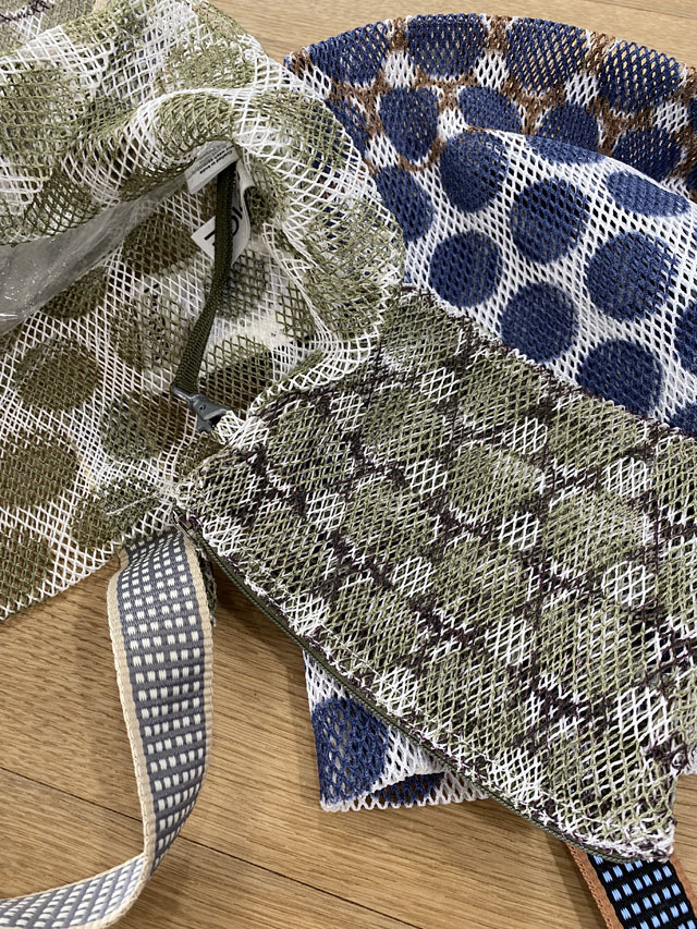 EPICE/エピス】トライアングル メッシュバッグ S ストライプ