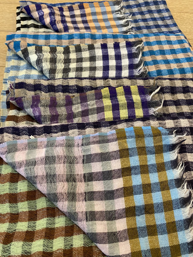 定番】 Danish Check Patterned Cloth デンマークチェック柄