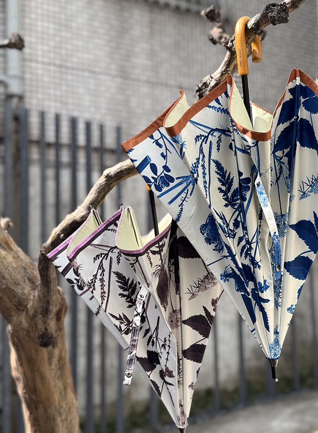 日傘ロング】晴雨兼用 デンマーク植物図鑑柄 PA2503L