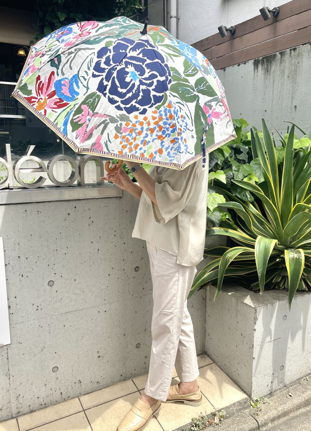 EPICE エピス 長日傘 晴雨兼用 新品 日傘ロング】晴雨兼用 FLEUR 3 ヨーロピアンフラワー(1枚絵風