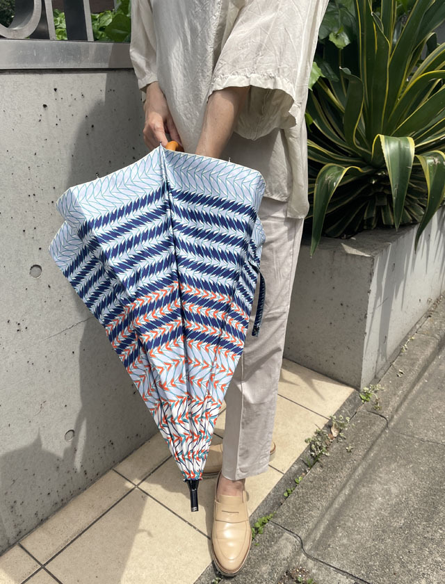 日傘ロング】晴雨兼用長傘 Small Patterns 幾何学柄 [北欧の森」PA2405L