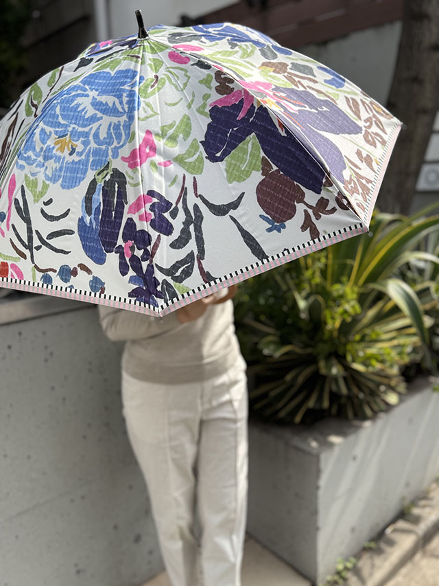 日傘ロング】晴雨兼用 ヨーロピアンフラワー柄 PA2502L