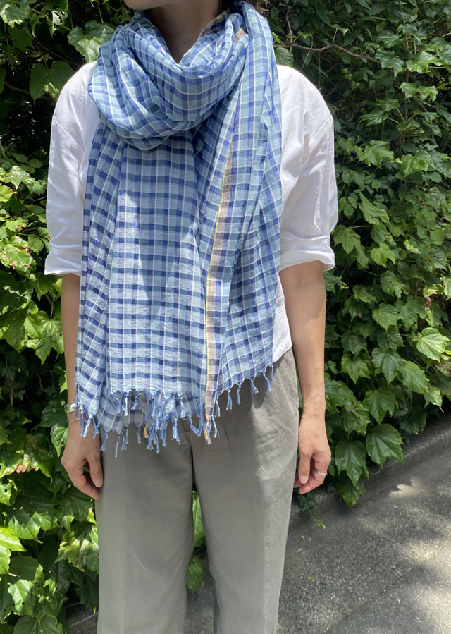 【40%OFF】 Check Patterned Cloth 透け感のあるチェック柄　PS1543