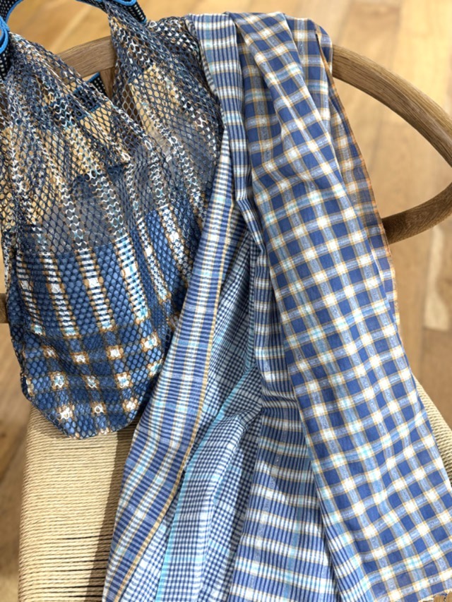 CHECKS】 Woven Check 北欧チェックの薄手織りストール PS2607