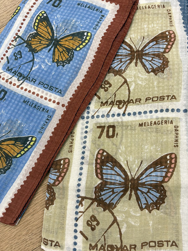 CULTURE] おとぎの国の切手 STAMP *70角スカーフ* PS2664A