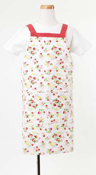 【セール】キッズエプロン（ストロベリーパフェ）Ｌ【１点のみメール便可】