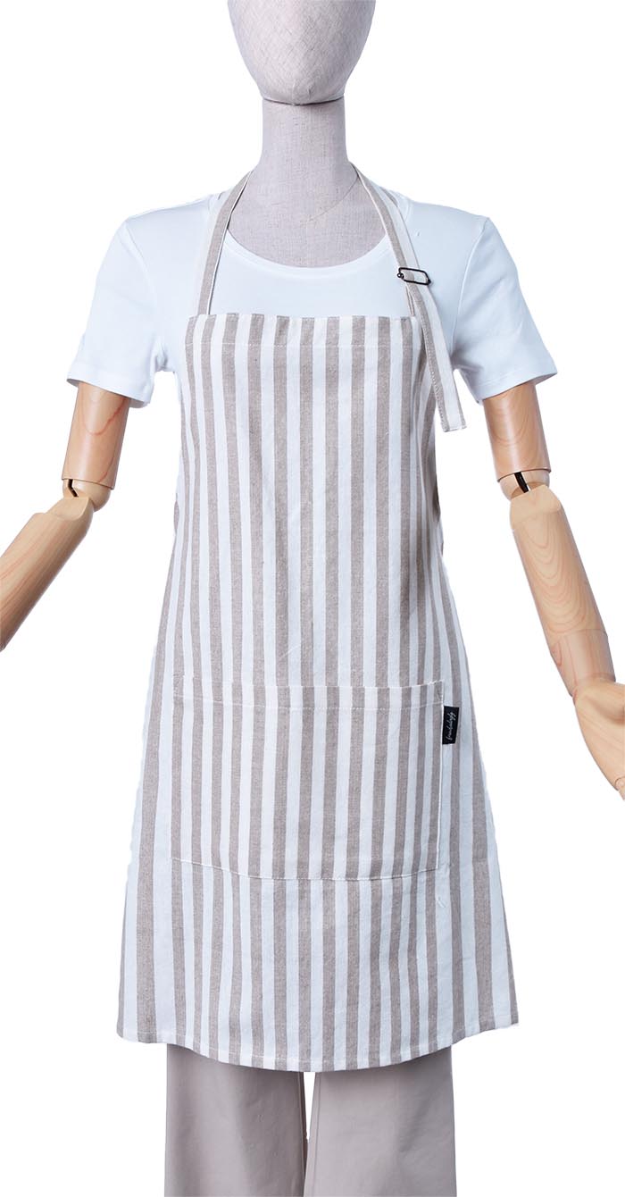 【５００円均一】 ストライプフォルターネックエプロン【１点のみメール便可】