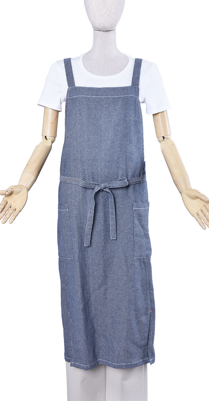 デニムライクロングエプロン（ユニセックス）
