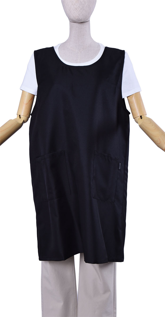 後ヒモタイプタブリエエプロン（ブラックオンリー）【１点のみメール便可】