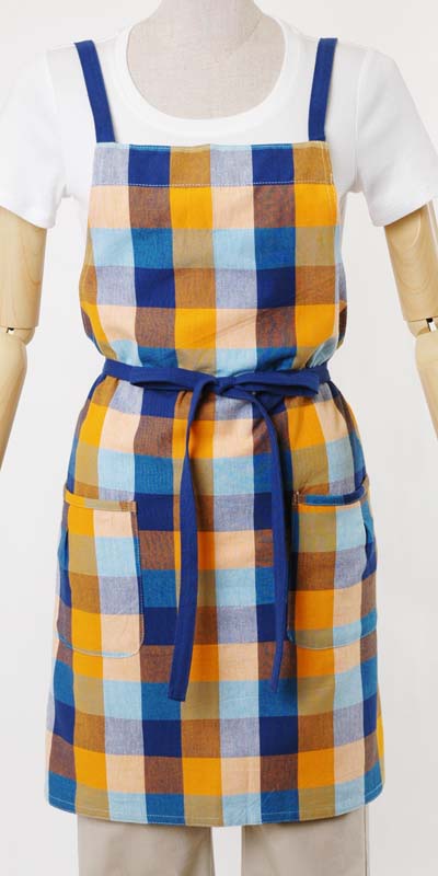 ショートエプロン(ロタ)IK2577ブルー