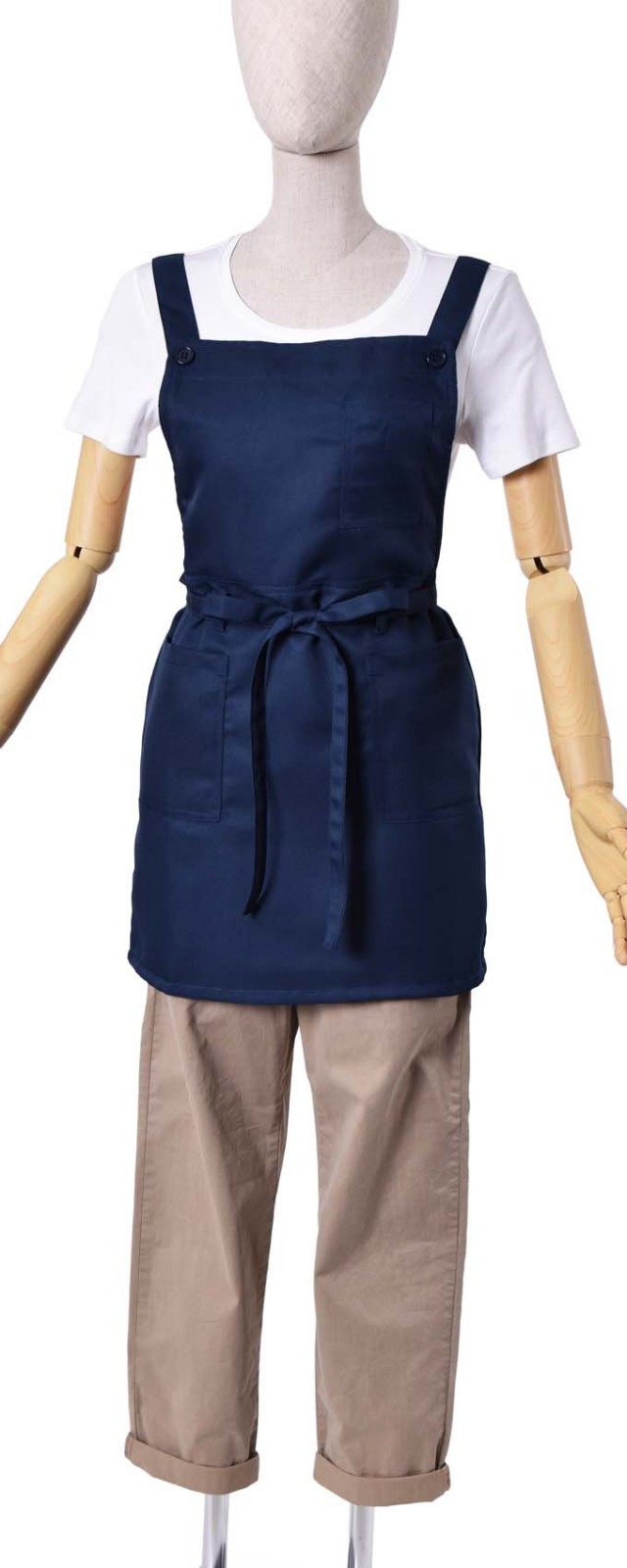 ポリエステルエプロン（ラップショート）【１点のみメール便可】