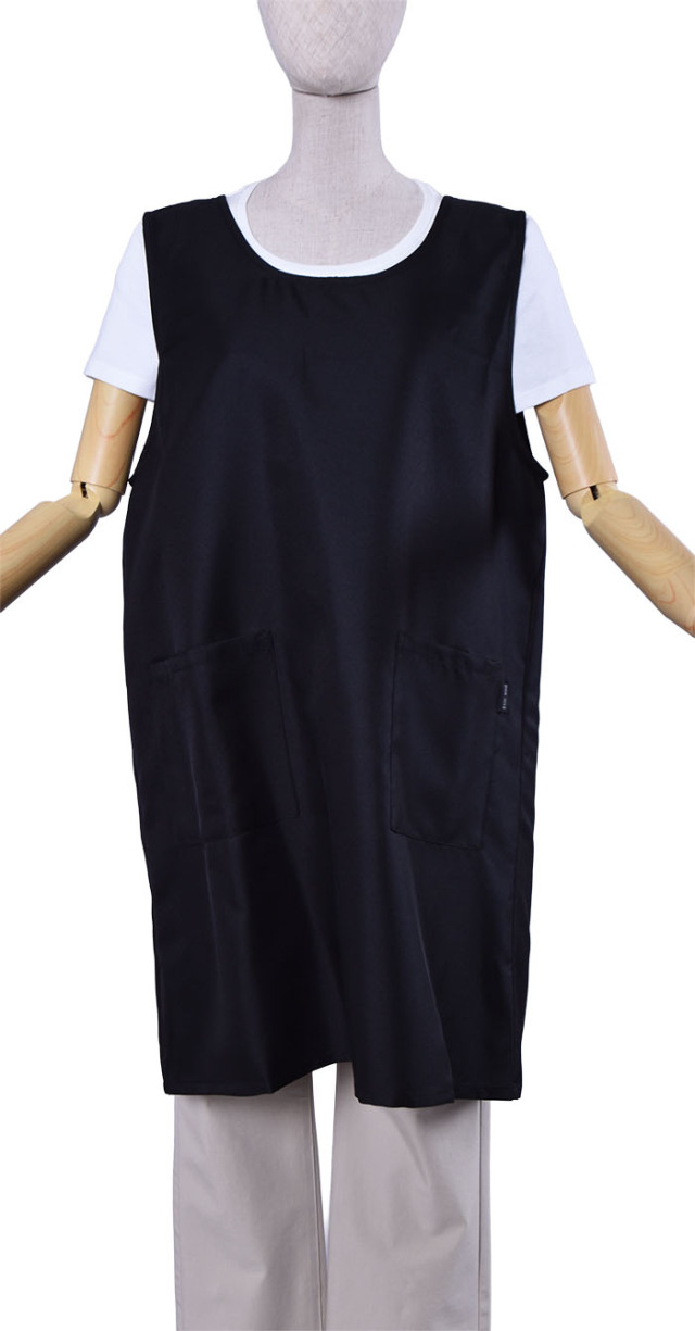 後ヒモタイプタブリエエプロン（ブラックオンリー）【１点のみメール便可】