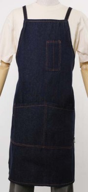 タスキ掛けエプロン（作業服屋さんのデニム）PT2005ネイビー