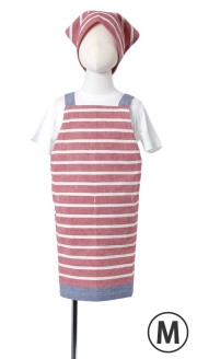 キッズエプロン（ログボーダー）M（三角巾付き）【１点のみメール便可】