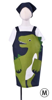 キッズエプロン（ハローダイナソー）M（三角巾付き）【１点のみメール便可】