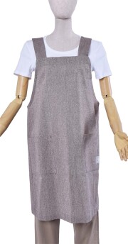 シャンブレーH型エプロン【1点の発送のみメール便可】