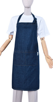 デニムホルターネックエプロン（ユニセックス）