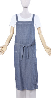 デニムライクロングエプロン（ユニセックス）