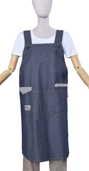 ライトデニムH型エプロンM～L【１点のみメール便可】