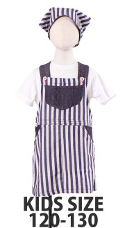 キッズデニムライクサロペットエプロン（三角巾付き）【１点のみメール便可】