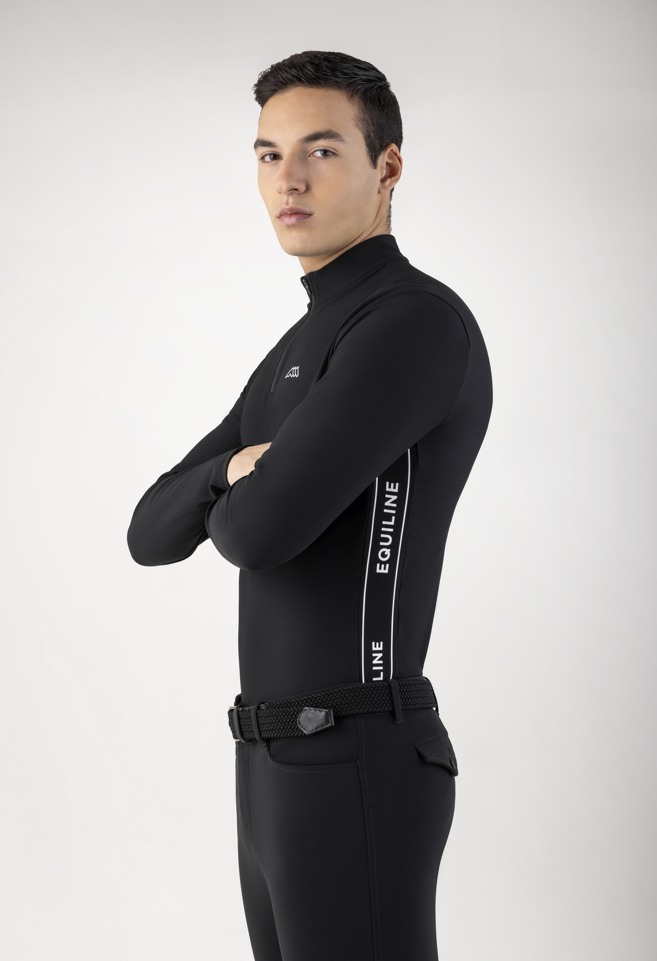 ◆ NEW ◆ EQUILINE Clup・エクイライン メンズハーフジップシャツ（シーズンコレクション限定デザイン)