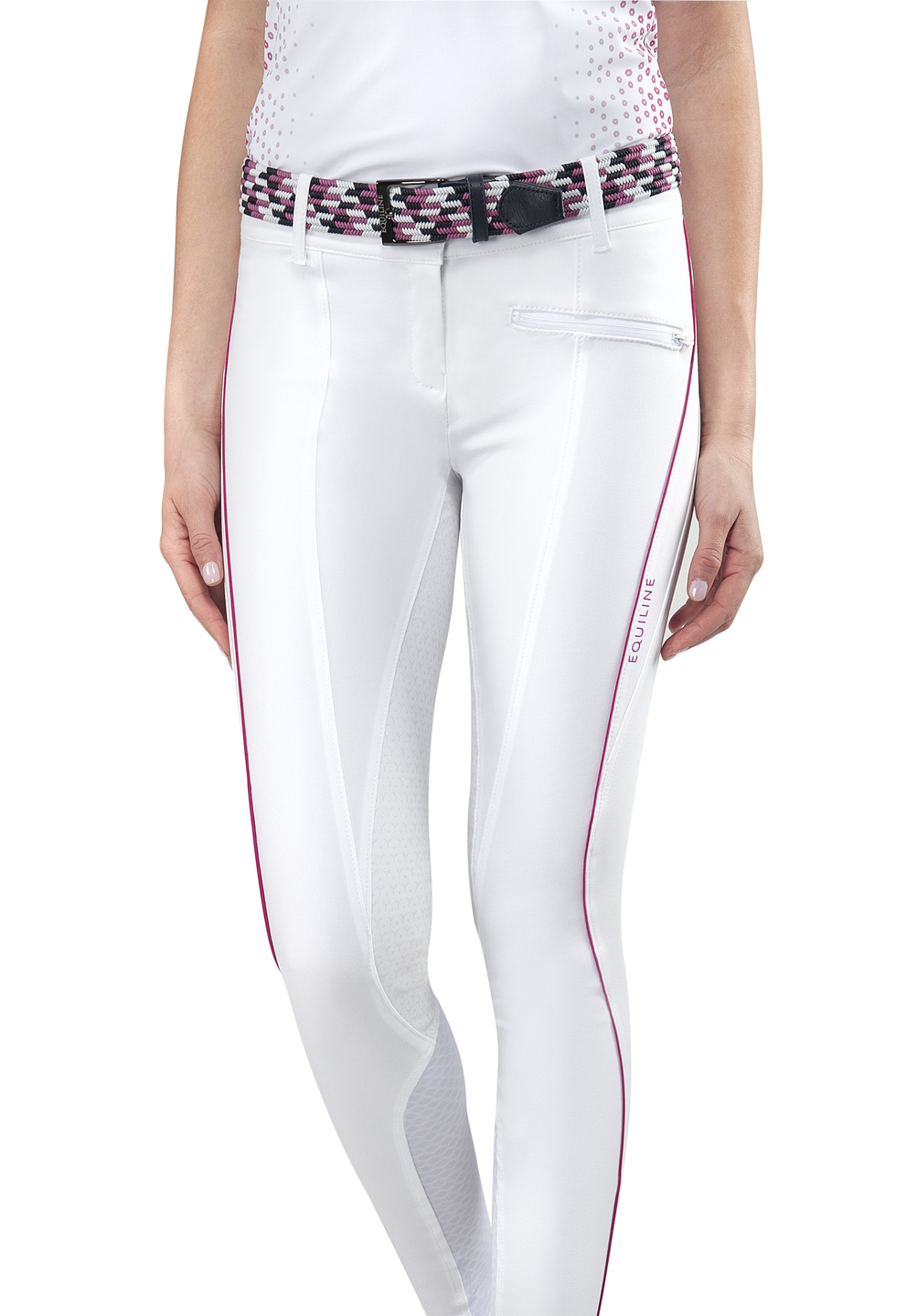 ◆ OUTLET◆ EQUILINE "CEZELIA"・エクイラインレディースキュロット/フルグリップ・ホワイト/42